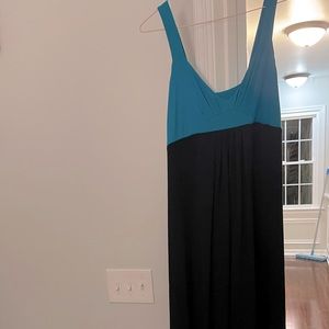 Ann Taylor long maxi dress teal and navy